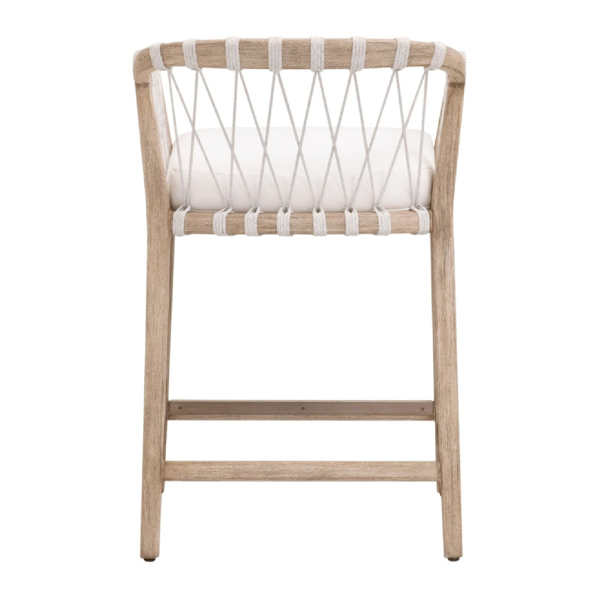 Modern European furniture - Hand-Wrapped White Rope Counter Stool - www.oroa.com