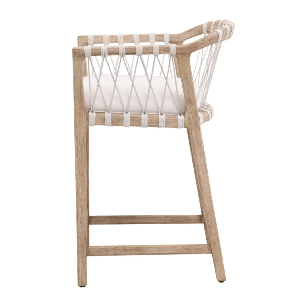 Modern European furniture - Hand-Wrapped White Rope Counter Stool - www.oroa.com