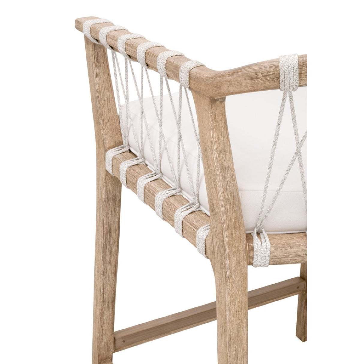 Modern European furniture - Hand-Wrapped White Rope Counter Stool - www.oroa.com