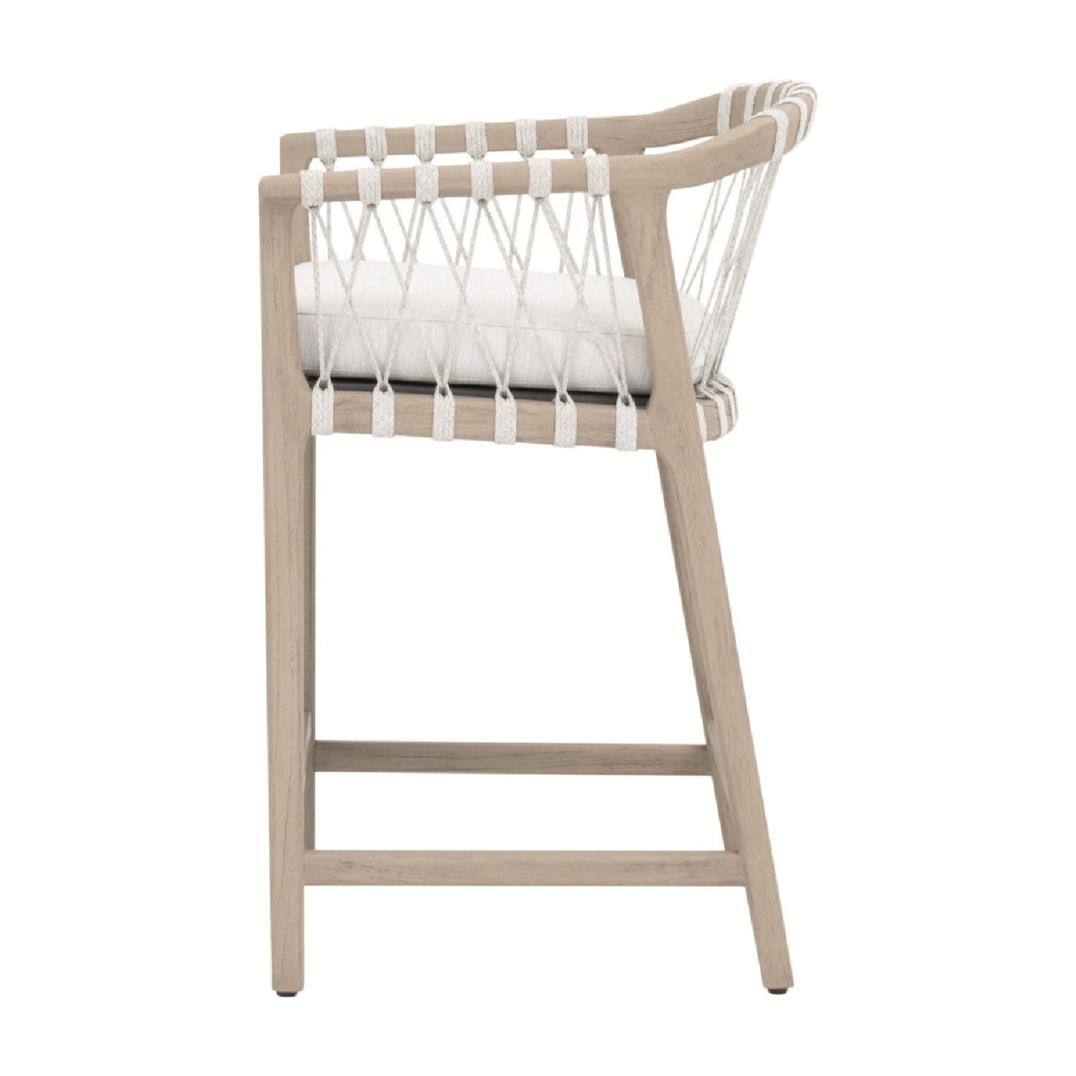 Modern European furniture - White Rope Outdoor Counter Stool - www.oroa.com