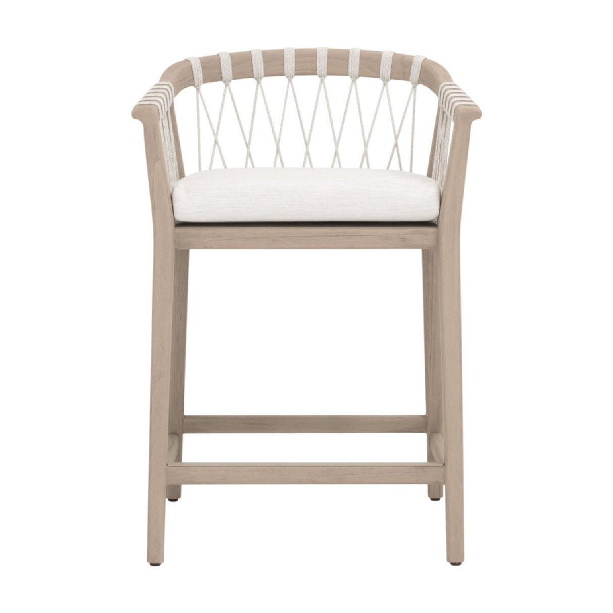 Modern European furniture - White Rope Outdoor Counter Stool - www.oroa.com