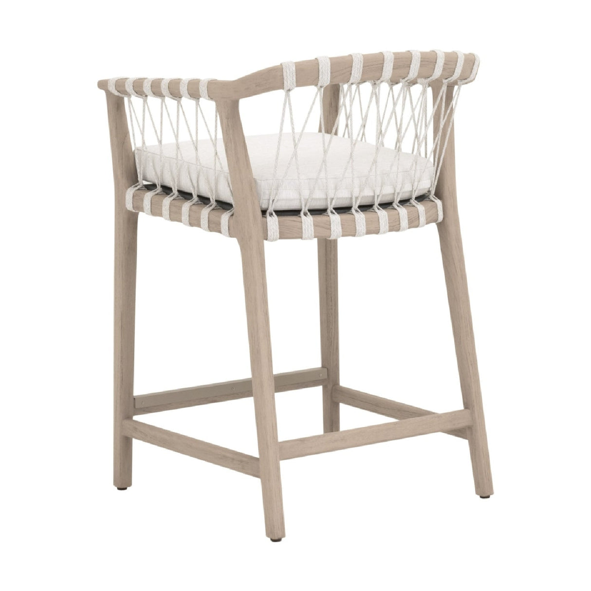 Modern European furniture - White Rope Outdoor Counter Stool - www.oroa.com