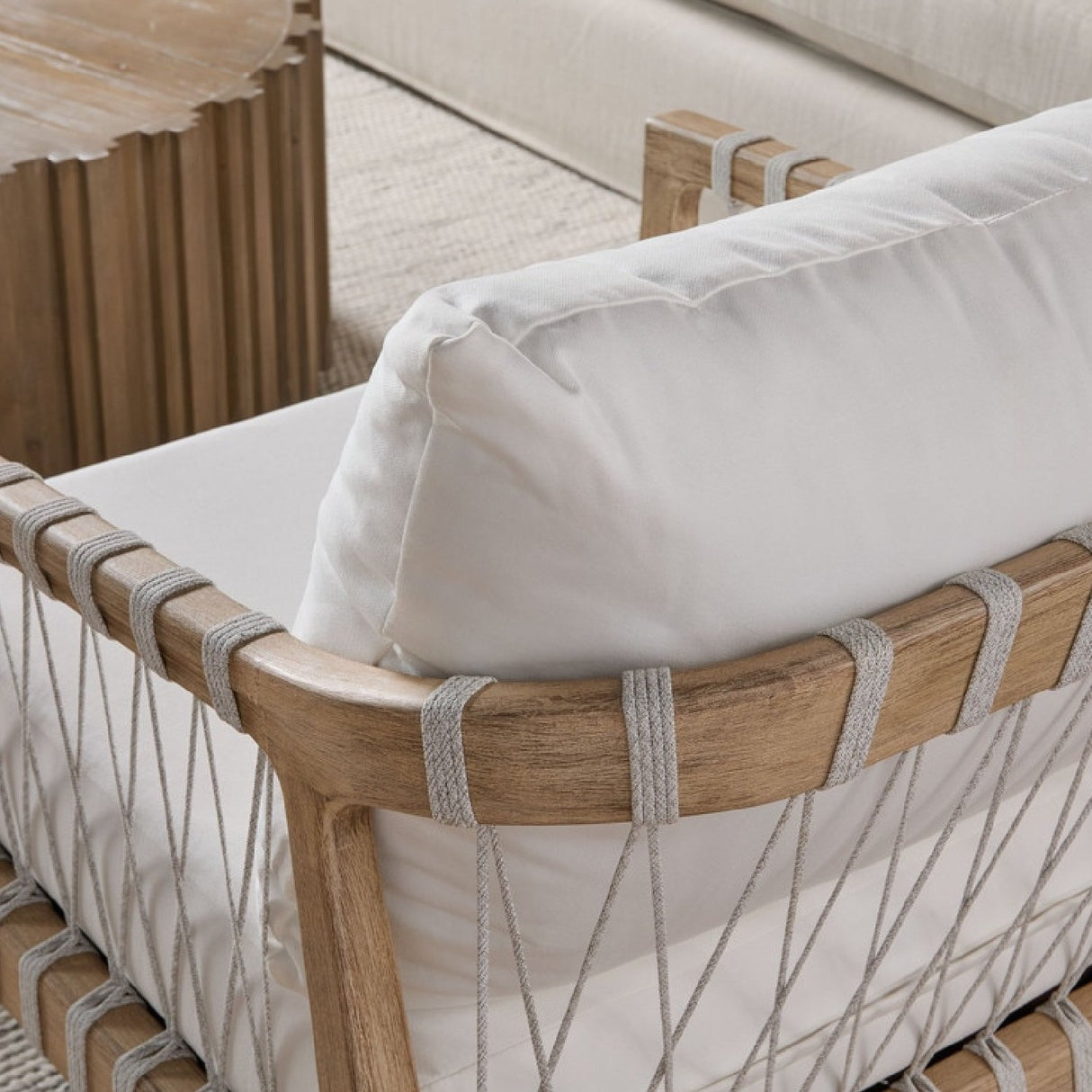 Modern European furniture - White Cushioned Club Chair - www.oroa.com