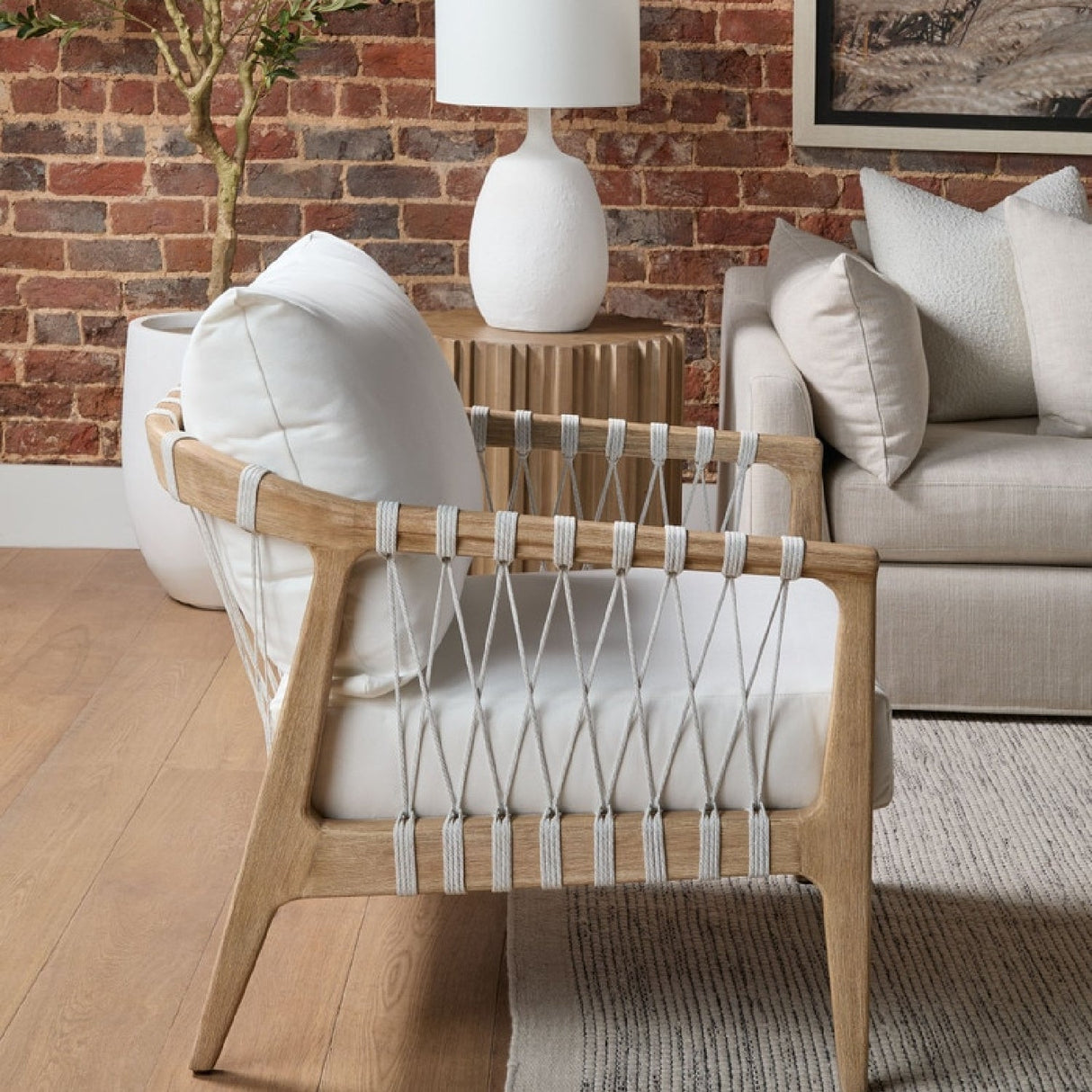 Modern European furniture - White Cushioned Club Chair - www.oroa.com