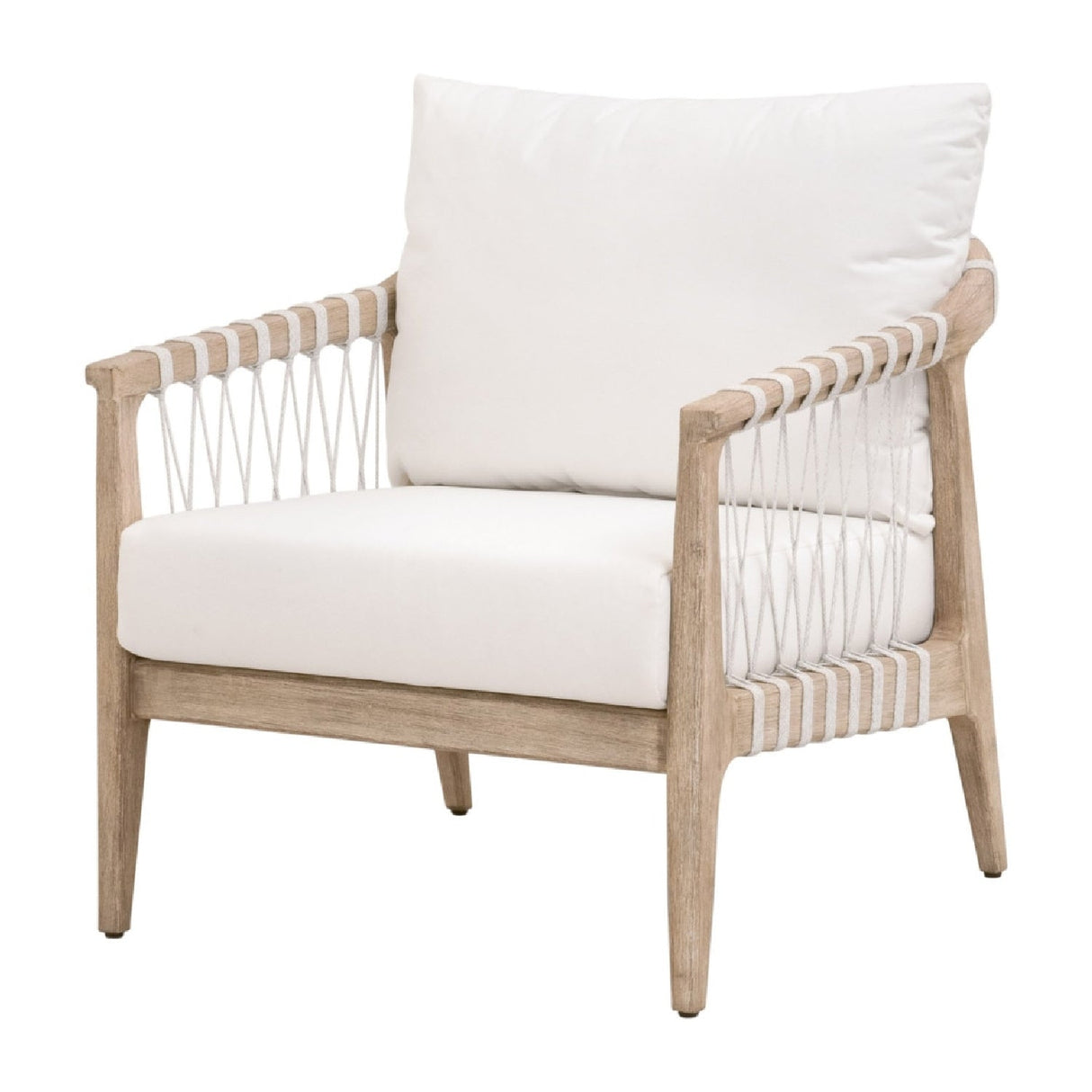 Modern European furniture - White Cushioned Club Chair - www.oroa.com
