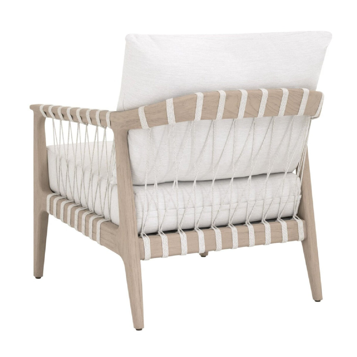 Modern European furniture - White Cushioned Outdoor Club Chair - www.oroa.com