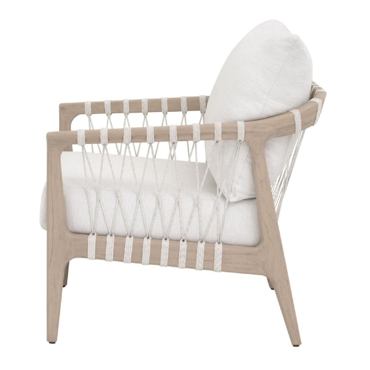 Modern European furniture - White Cushioned Outdoor Club Chair - www.oroa.com