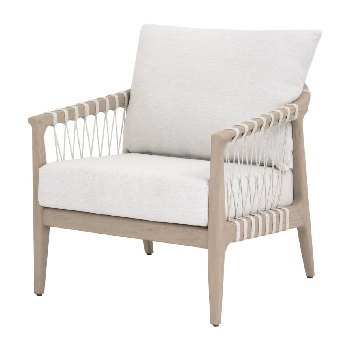Modern European furniture - White Cushioned Outdoor Club Chair - www.oroa.com