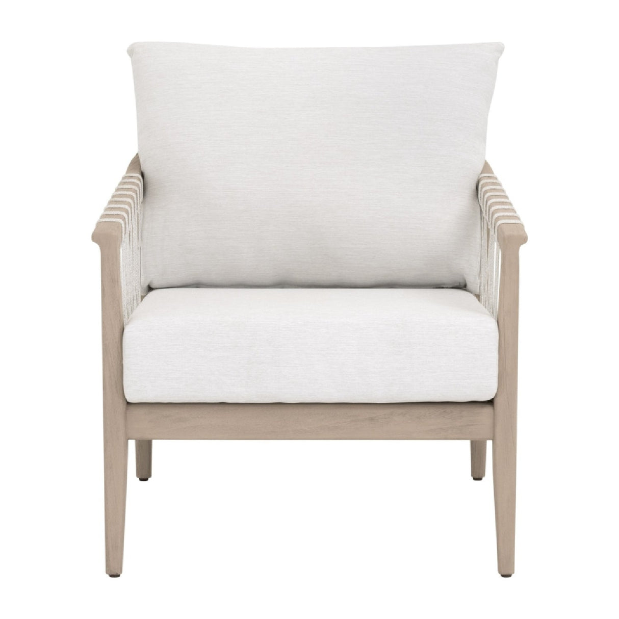 Modern European furniture - White Cushioned Outdoor Club Chair - www.oroa.com
