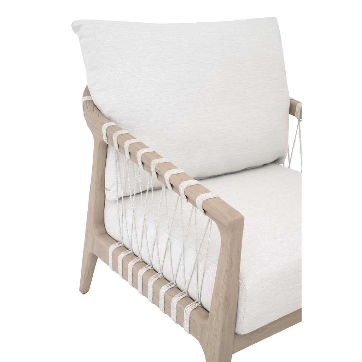 Modern European furniture - White Cushioned Outdoor Club Chair - www.oroa.com
