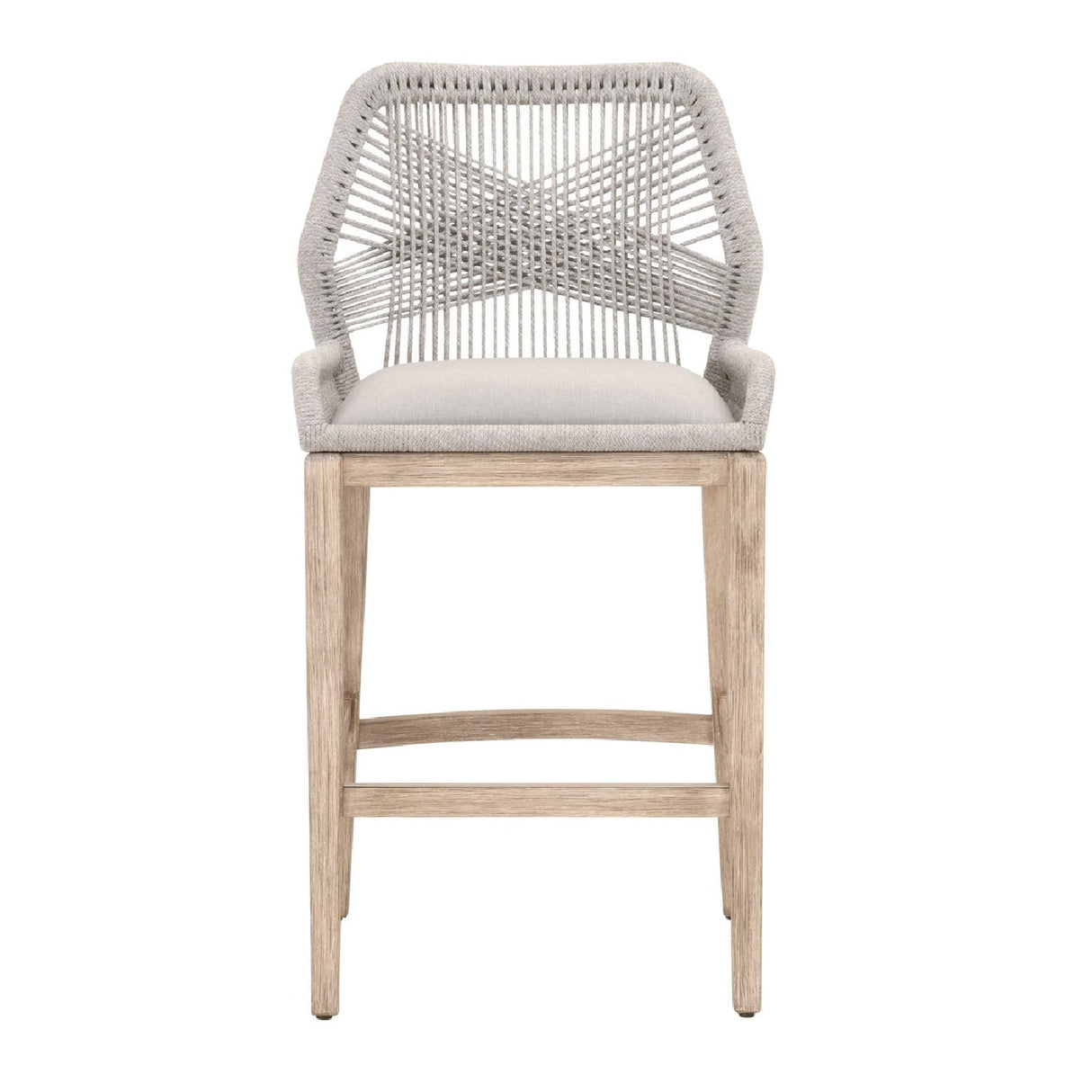 Modern European furniture - Woven Flat Rope Bar Stool - www.oroa.com