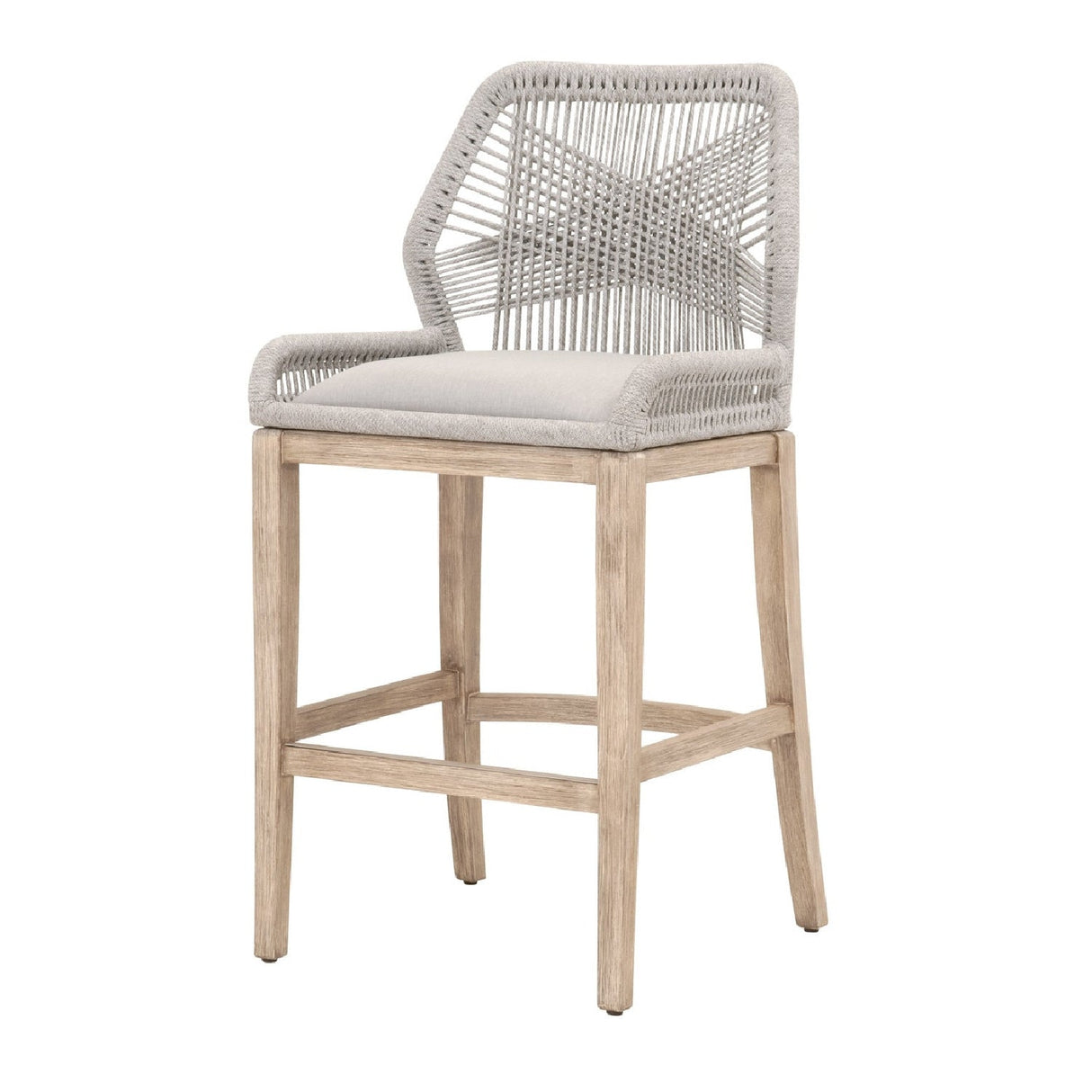 Modern European furniture - Woven Flat Rope Bar Stool - www.oroa.com