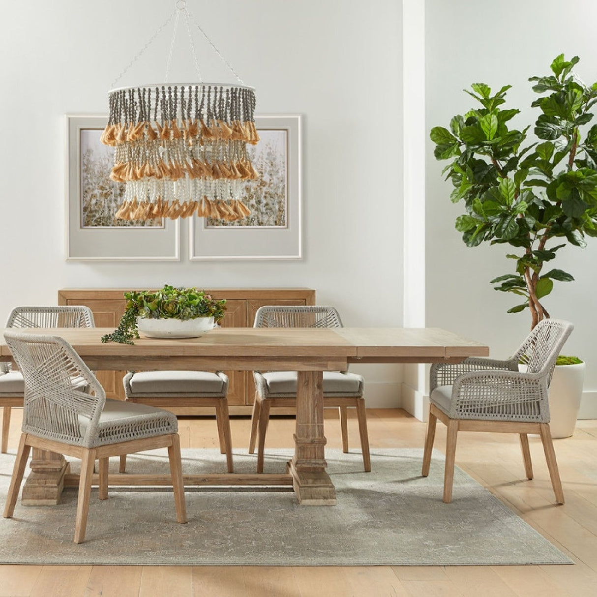 Modern European furniture - Woven Flat Rope Accent Armchairs (2) - www.oroa.com