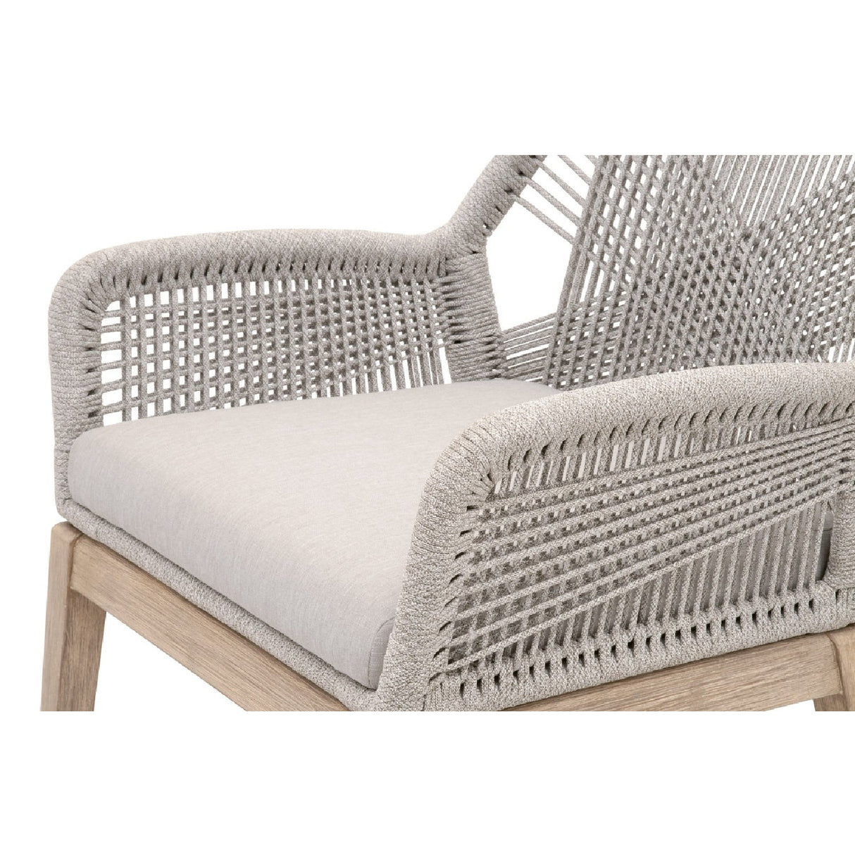 Modern European furniture - Woven Flat Rope Accent Armchairs (2) - www.oroa.com