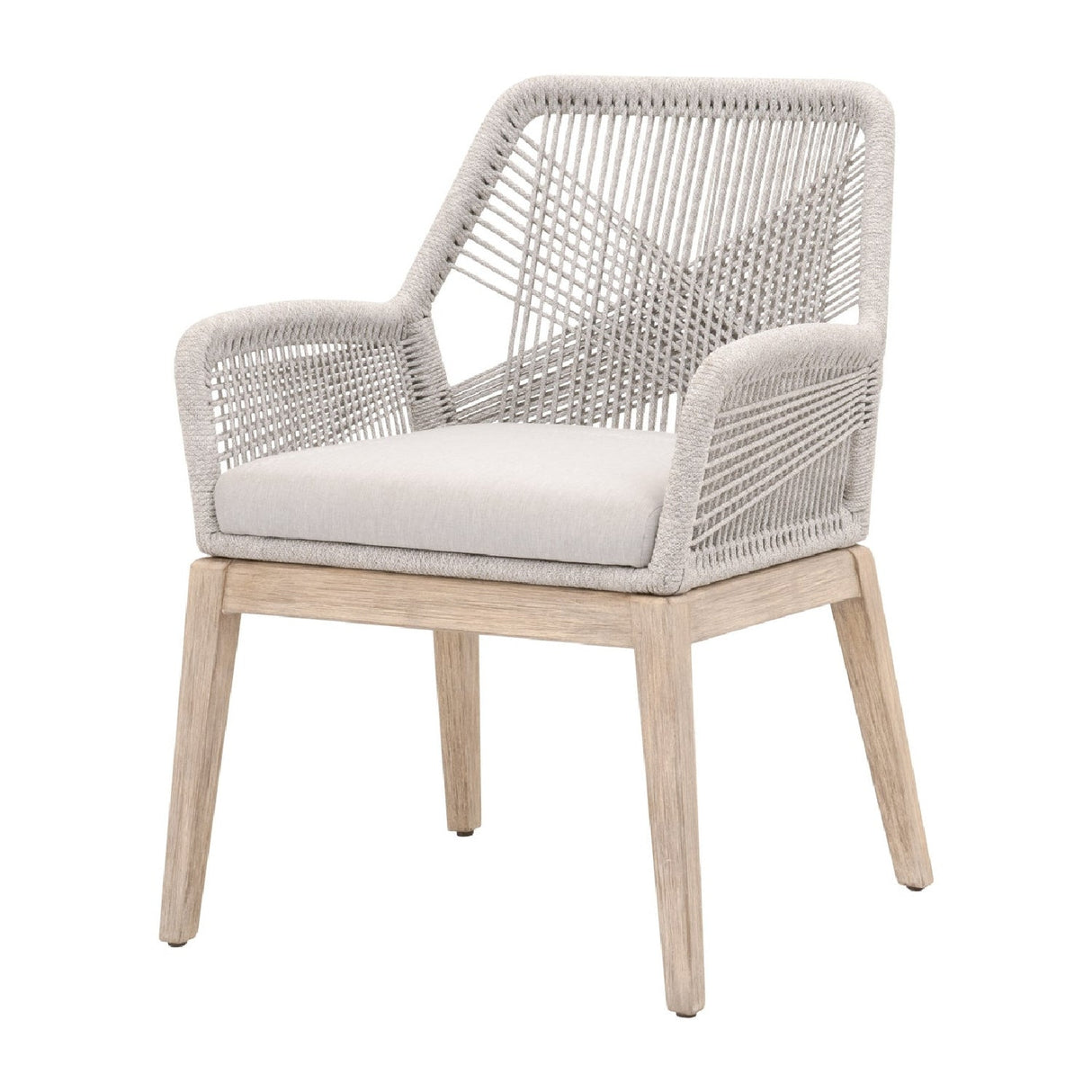 Modern European furniture - Woven Flat Rope Accent Armchairs (2) - www.oroa.com
