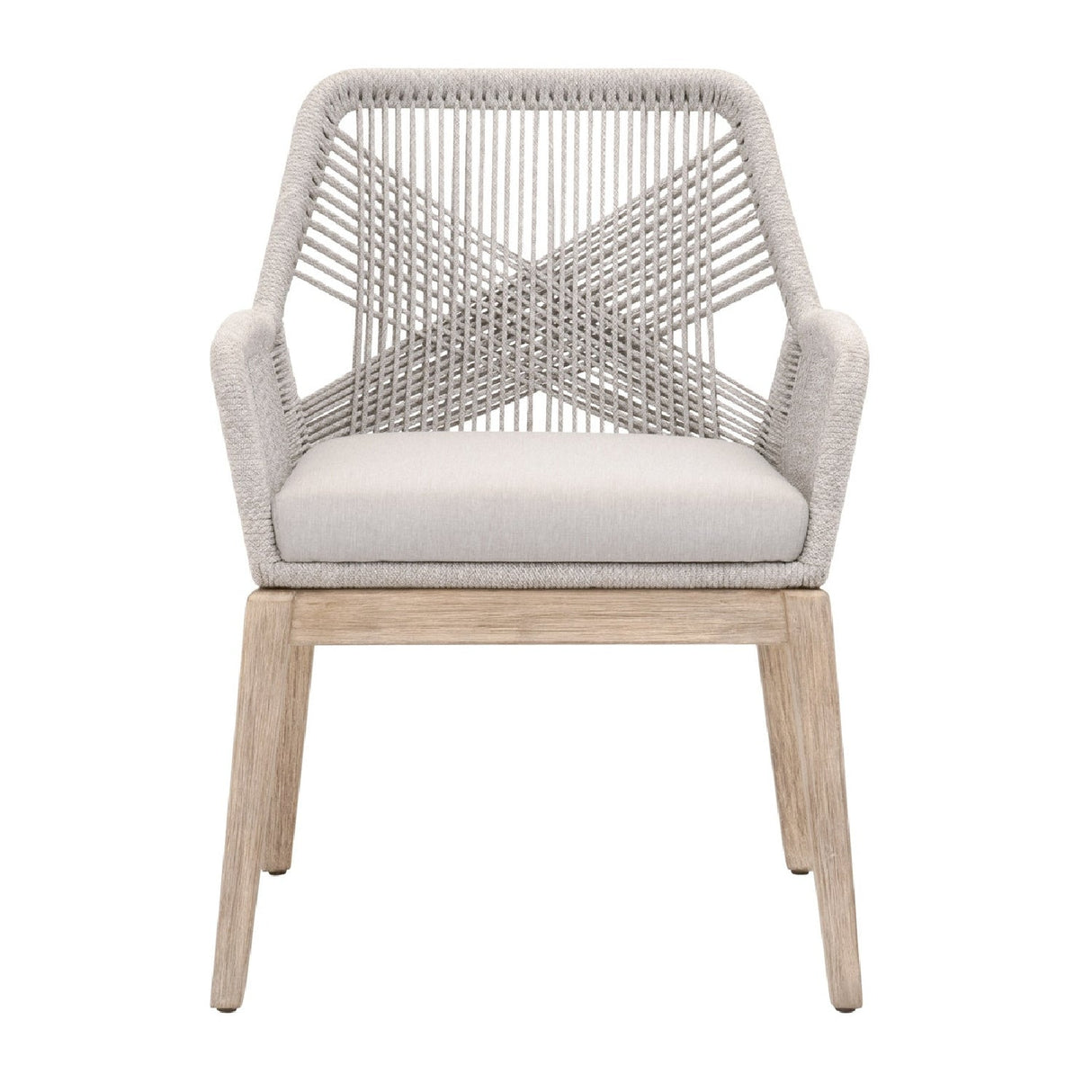 Modern European furniture - Woven Flat Rope Accent Armchairs (2) - www.oroa.com