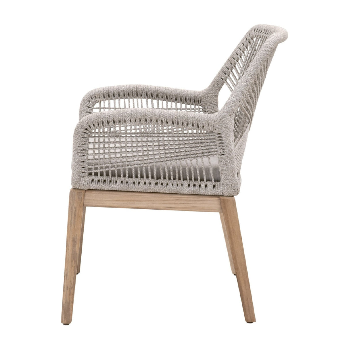 Modern European furniture - Taupe Flat Rope Outdoor Armchairs (2) - www.oroa.com