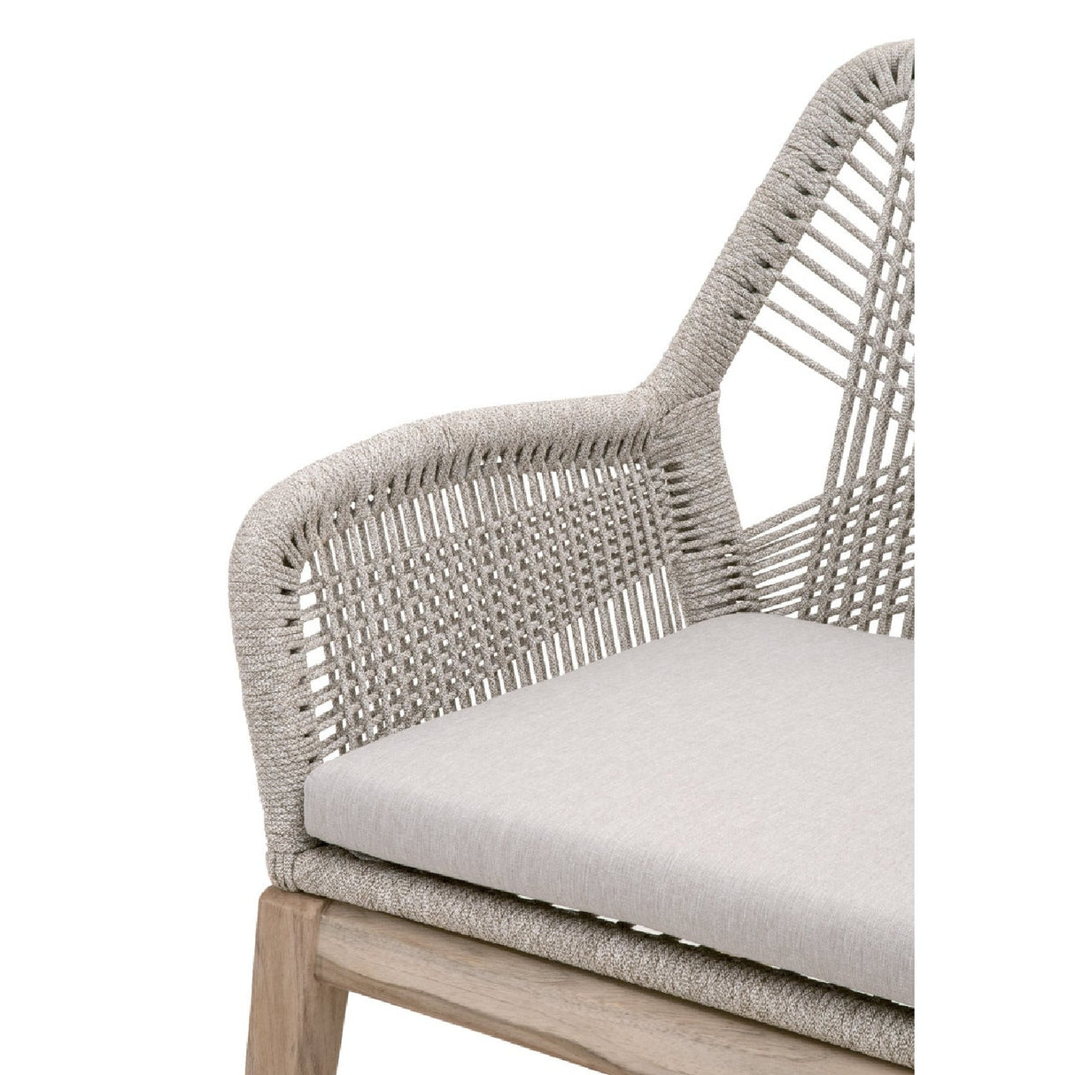 Modern European furniture - Taupe Flat Rope Outdoor Armchairs (2) - www.oroa.com