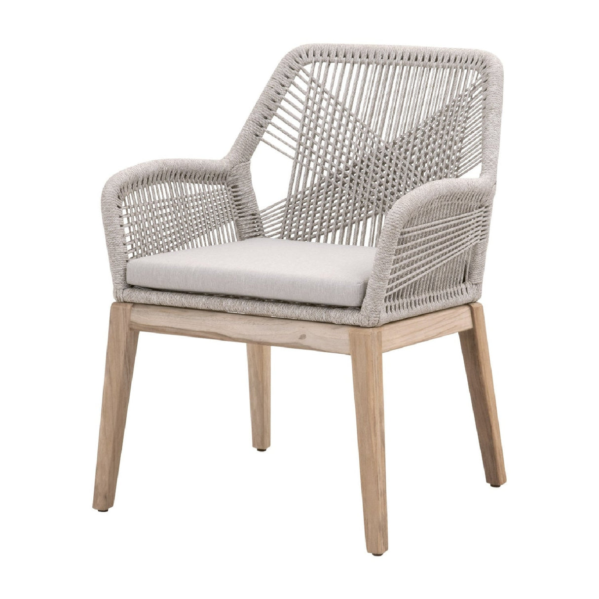 Modern European furniture - Taupe Flat Rope Outdoor Armchairs (2) - www.oroa.com
