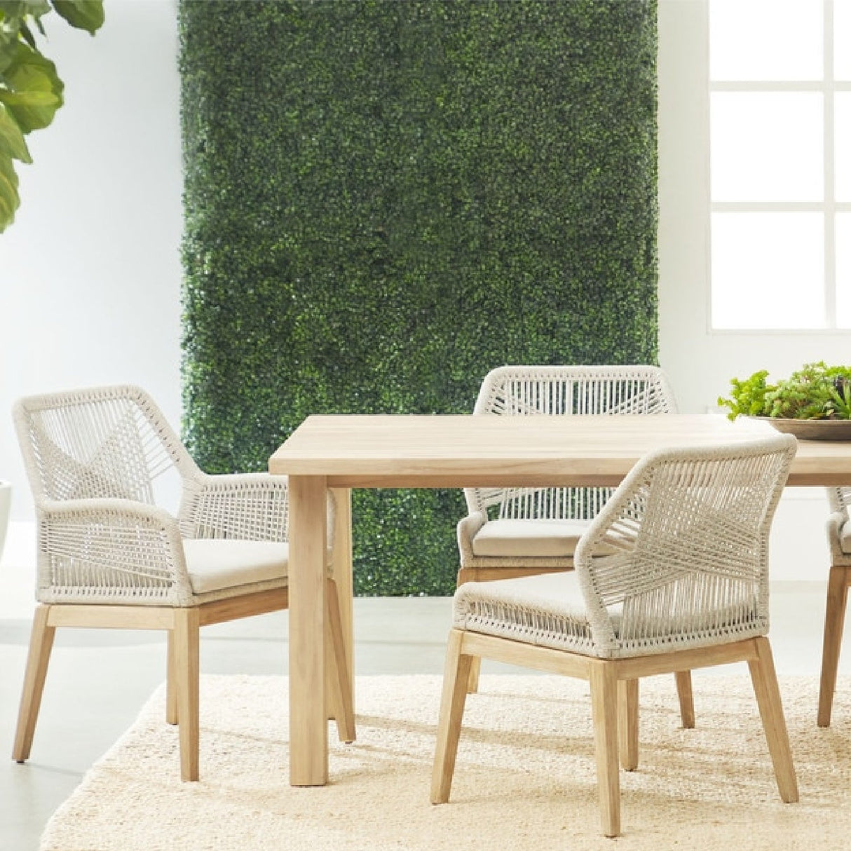 Modern European furniture - Taupe Flat Rope Outdoor Armchairs (2) - www.oroa.com