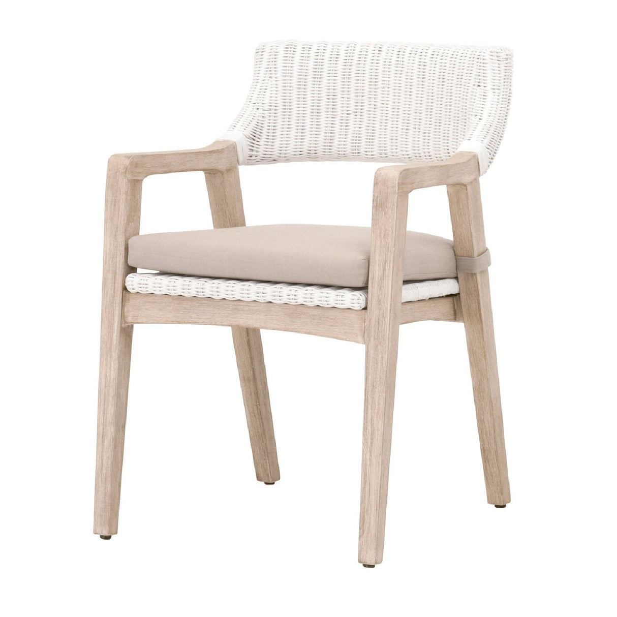 Modern European furniture - White Rattan Dining Armchair - www.oroa.com