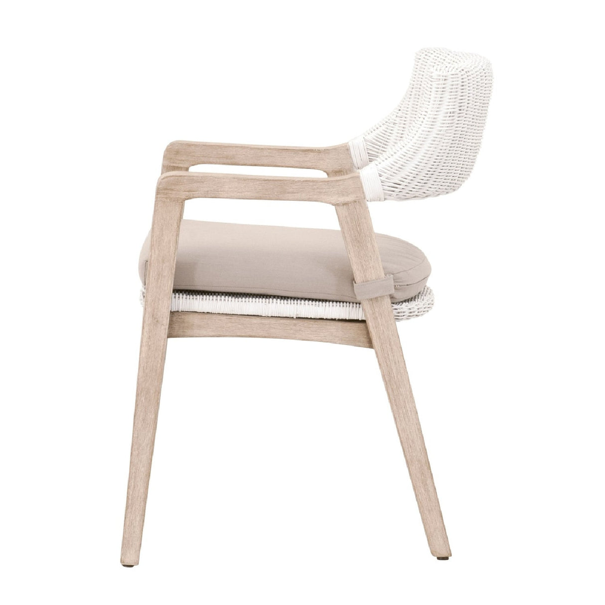Modern European furniture - White Rattan Dining Armchair - www.oroa.com