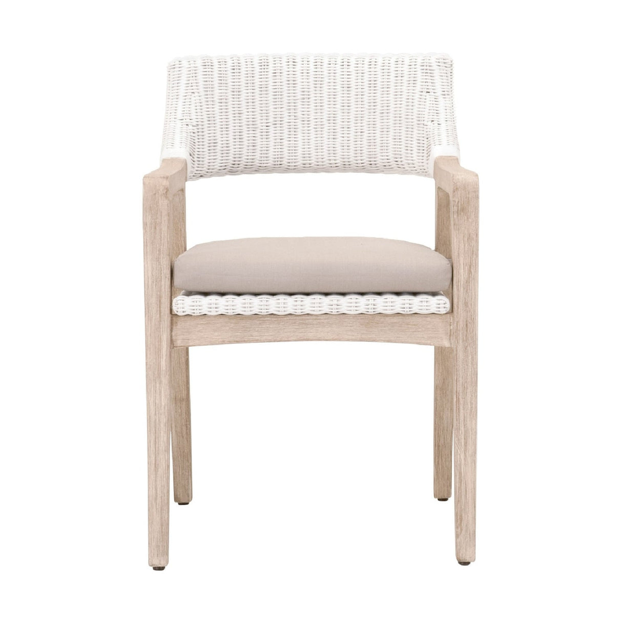 Modern European furniture - White Rattan Dining Armchair - www.oroa.com