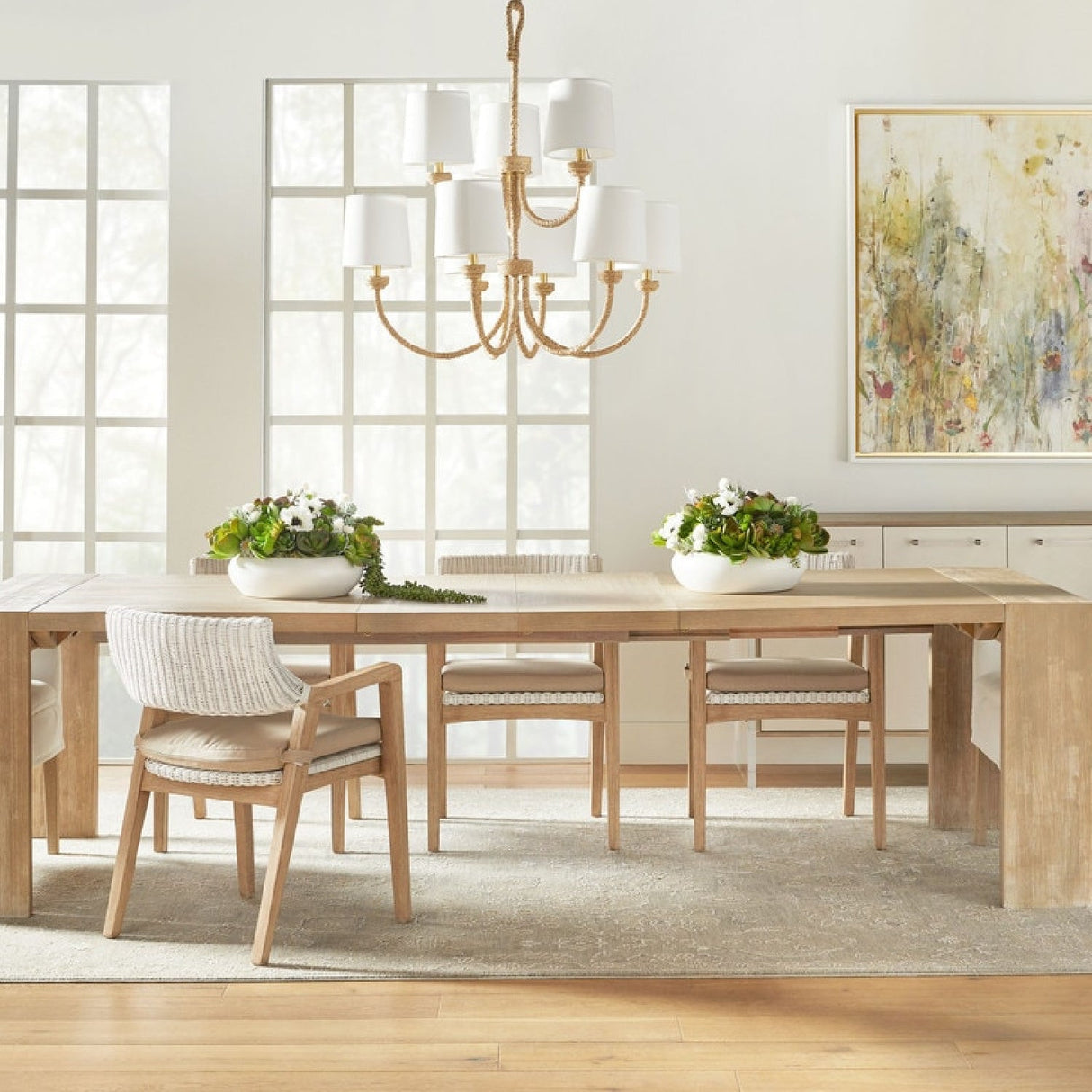 Modern European furniture - White Rattan Dining Armchair - www.oroa.com