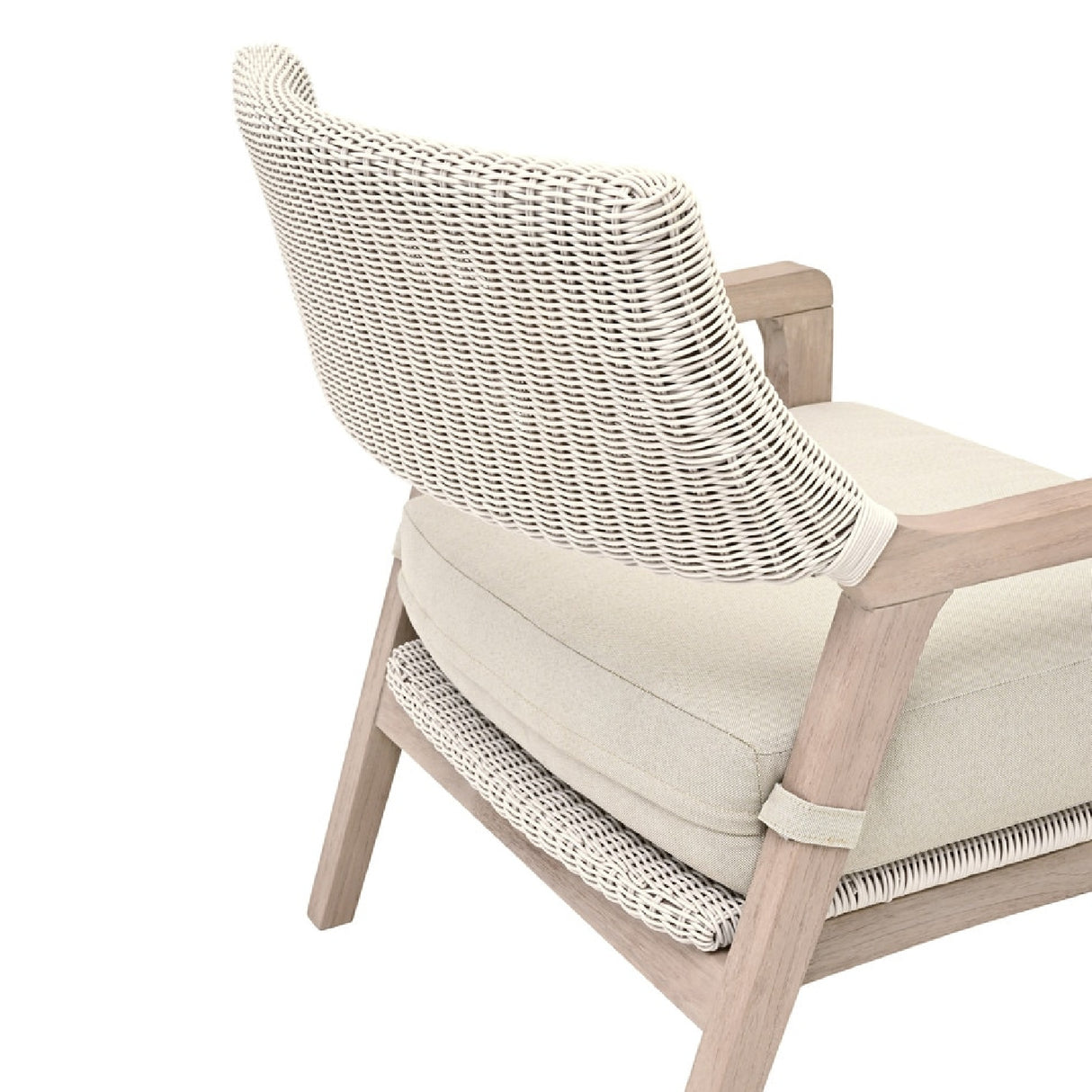 Modern European furniture - White Rattan Outdoor Club Chair - www.oroa.com