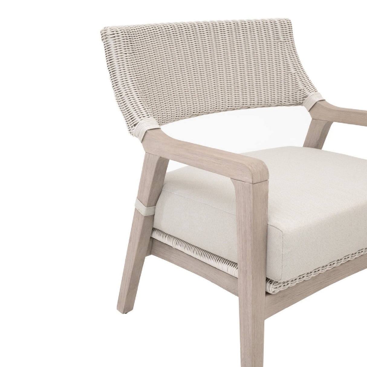 Modern European furniture - White Rattan Outdoor Club Chair - www.oroa.com