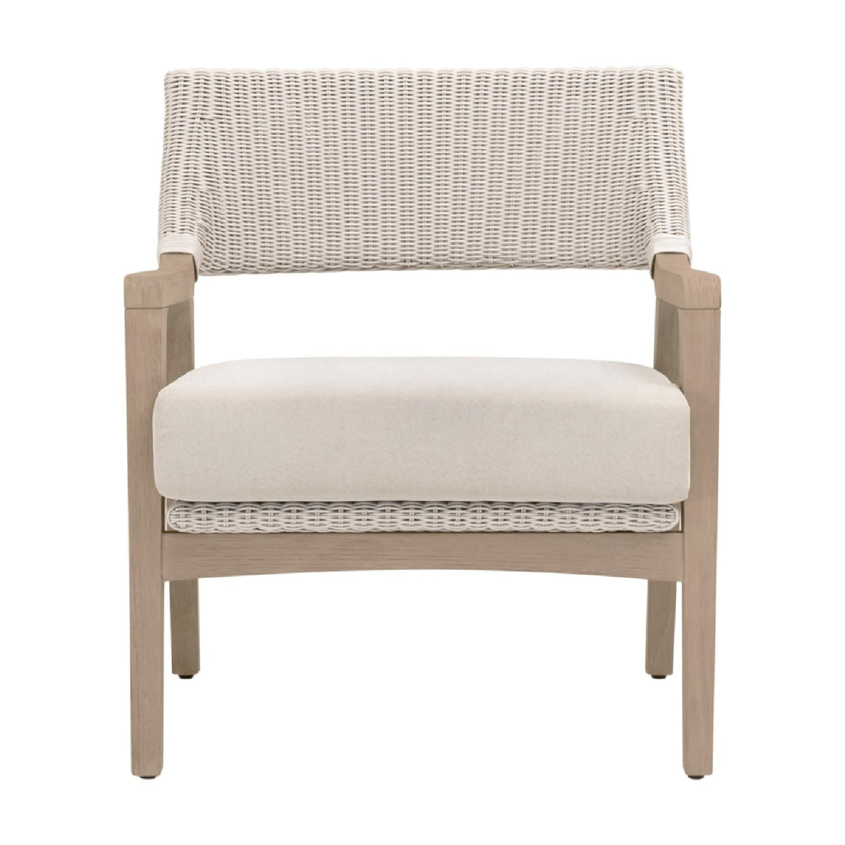 Modern European furniture - White Rattan Outdoor Club Chair - www.oroa.com