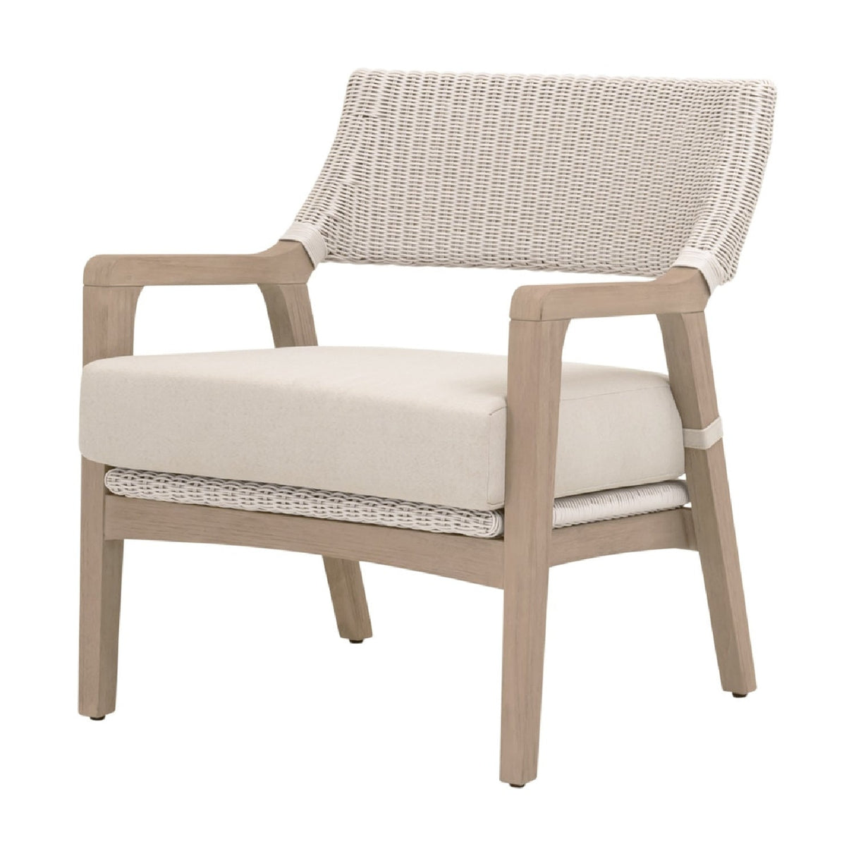 Modern European furniture - White Rattan Outdoor Club Chair - www.oroa.com