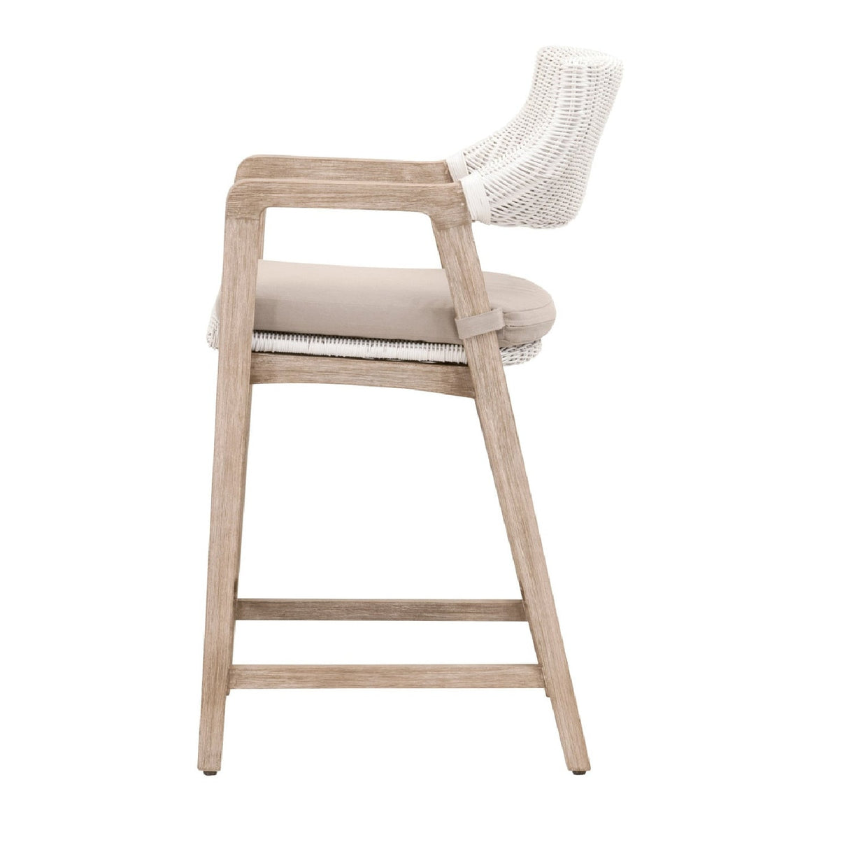Modern European furniture - White Rattan Counter Stool - www.oroa.com