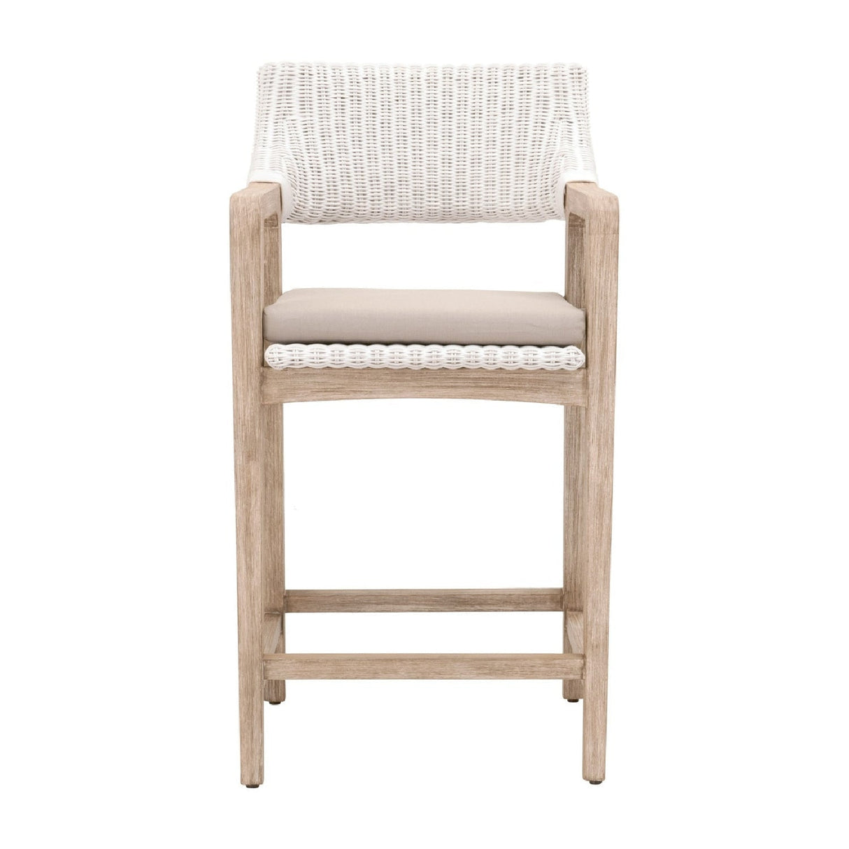 Modern European furniture - White Rattan Counter Stool - www.oroa.com