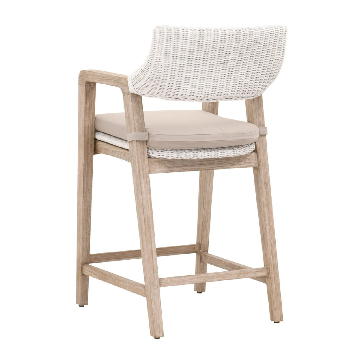 Modern European furniture - White Rattan Counter Stool - www.oroa.com