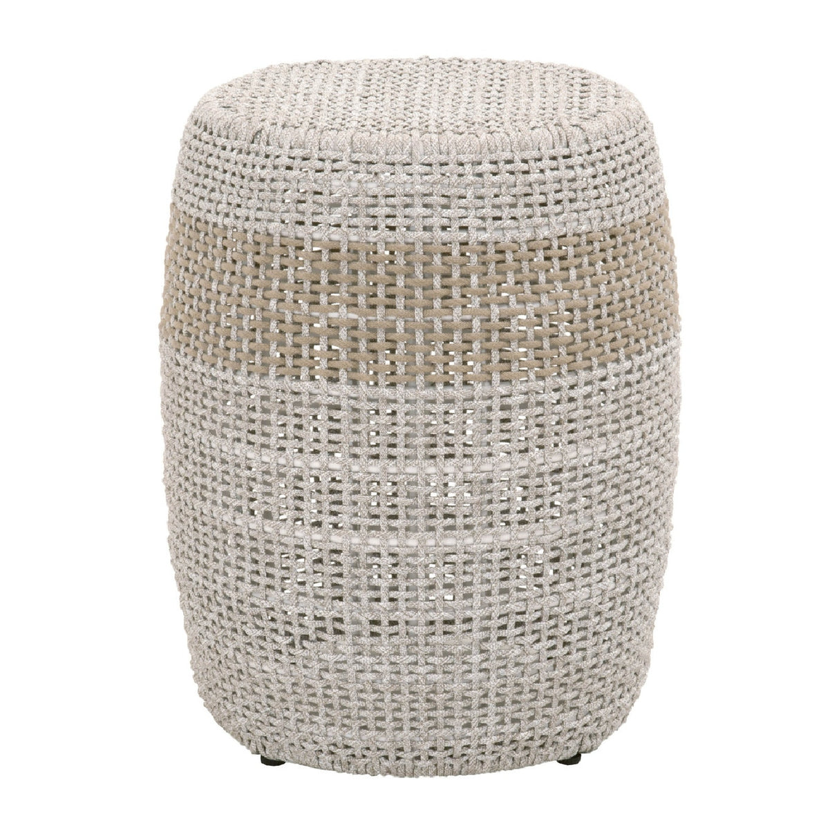 Modern European furniture - Taupe & White Rope Accent Table - www.oroa.com