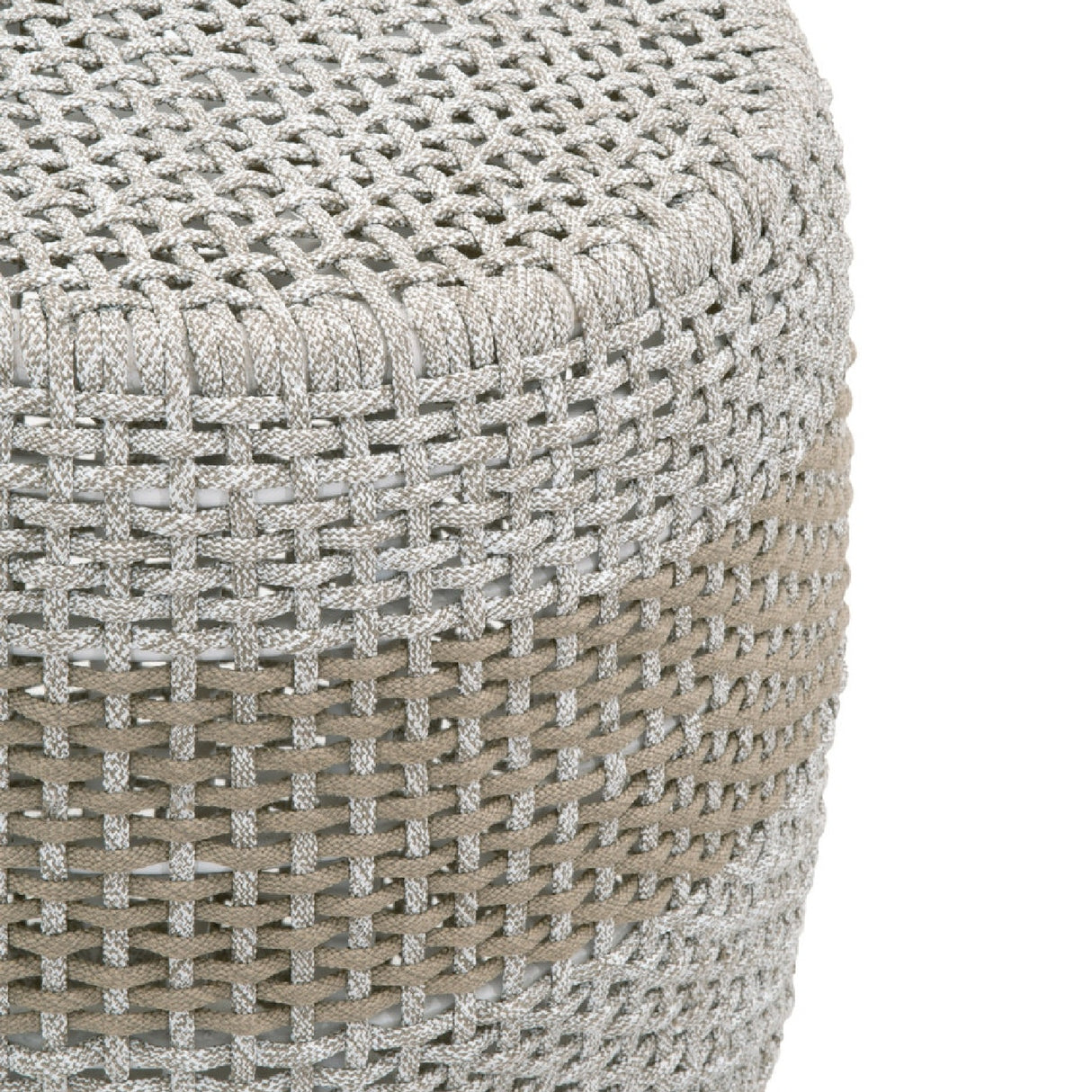 Modern European furniture - Taupe & White Rope Accent Table - www.oroa.com