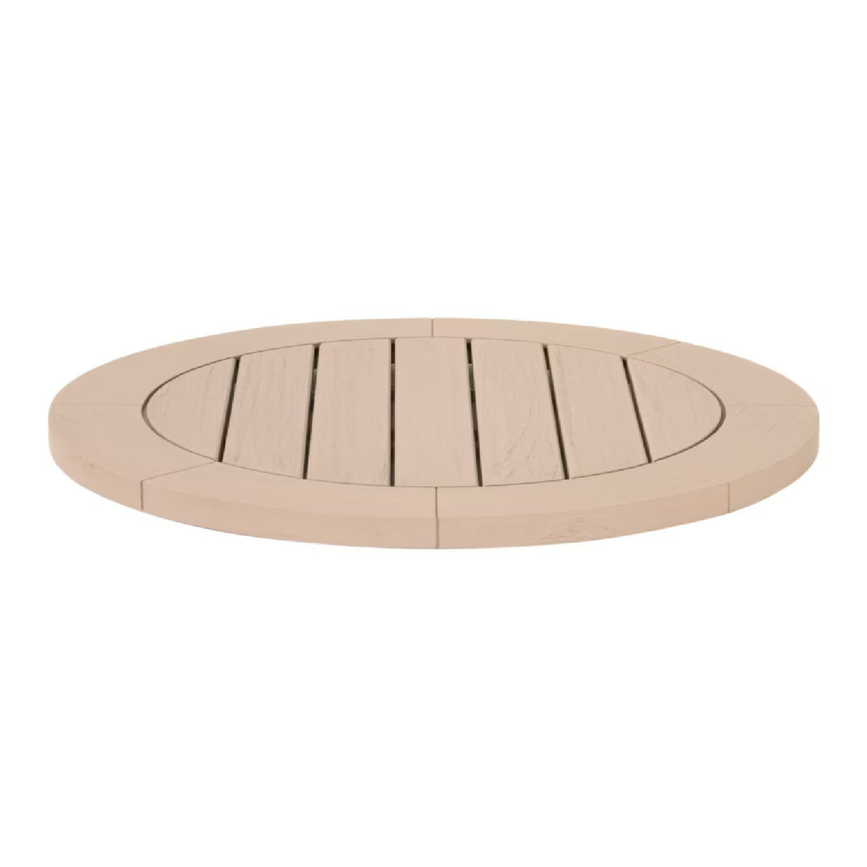 Round Teak Outdoor Dining Table | Living Essentials Boca – front view