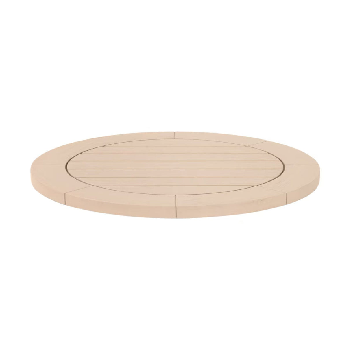 Round Teak Outdoor Dining Table | Living Essentials Boca – rear view