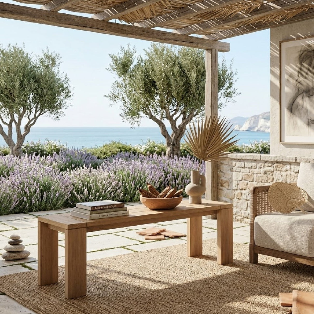 Modern European furniture - Teak Scandinavian Outdoor Bench - www.oroa.com