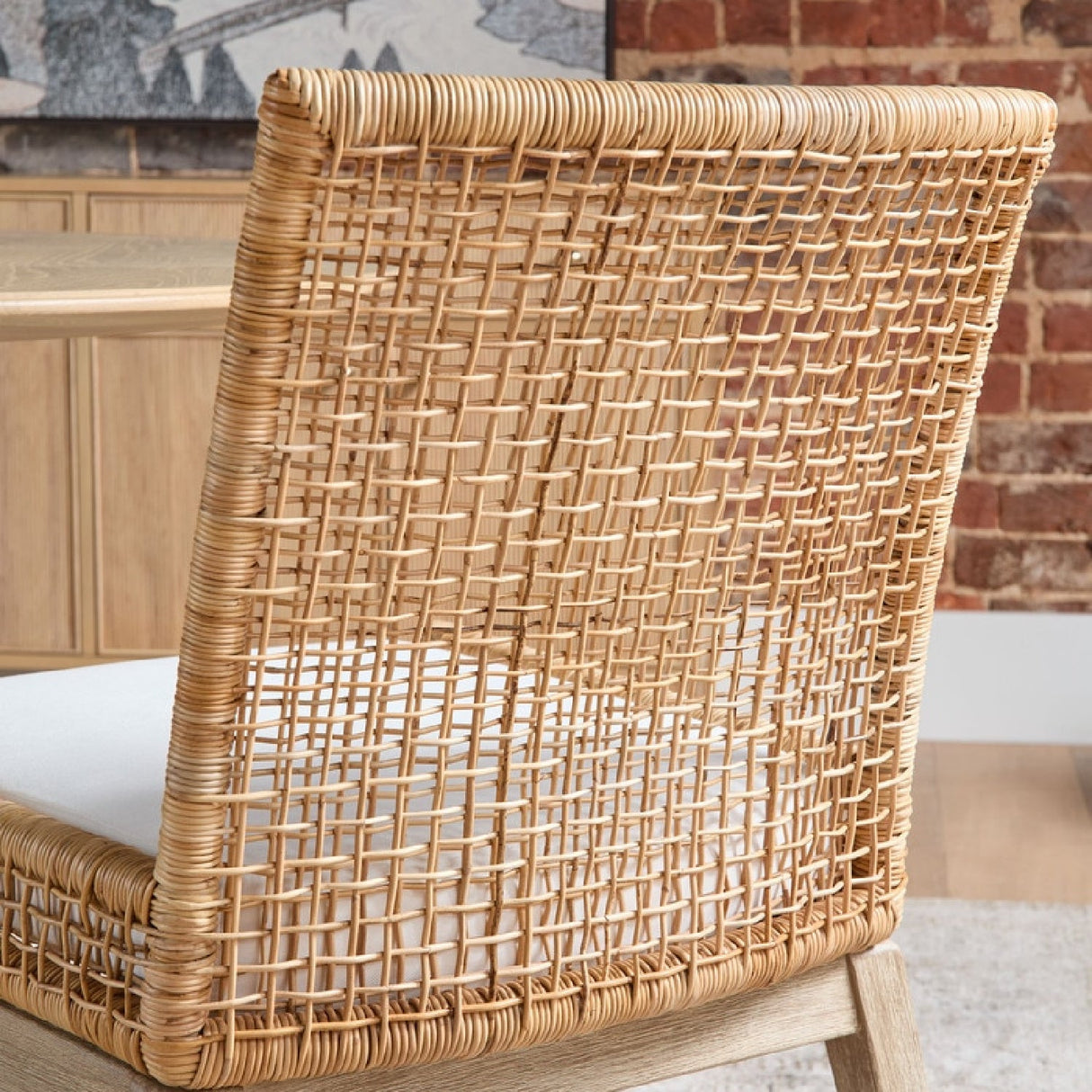 Modern European furniture - Natural Rattan Dining Chairs (2) - www.oroa.com