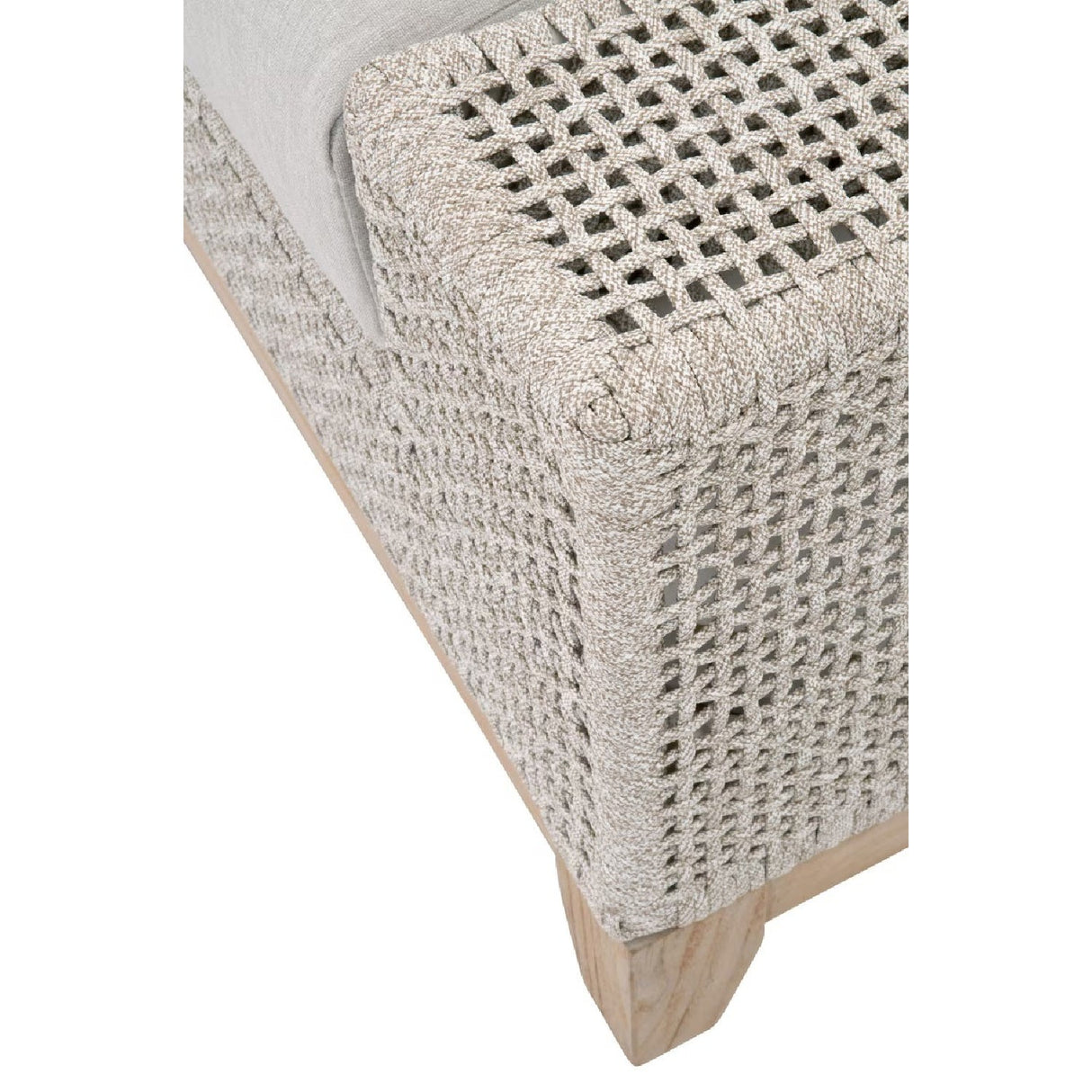 Modern European furniture - Beige Woven Rope Outdoor Ottoman - www.oroa.com
