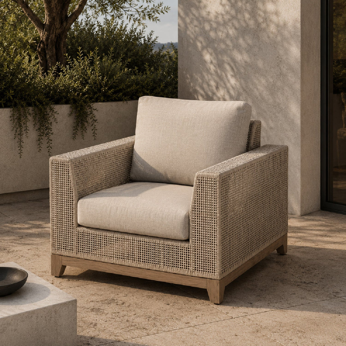 Modern European furniture - Flat Rope Outdoor Sofa Chair - www.oroa.com