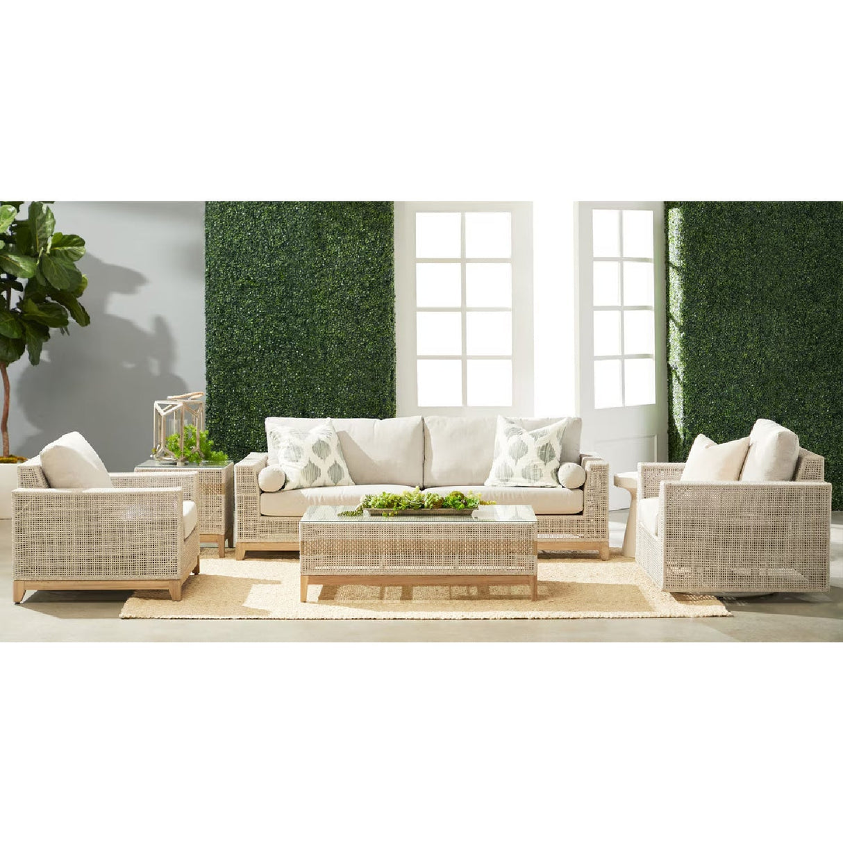 Modern European furniture - Flat Rope Outdoor Sofa Chair - www.oroa.com
