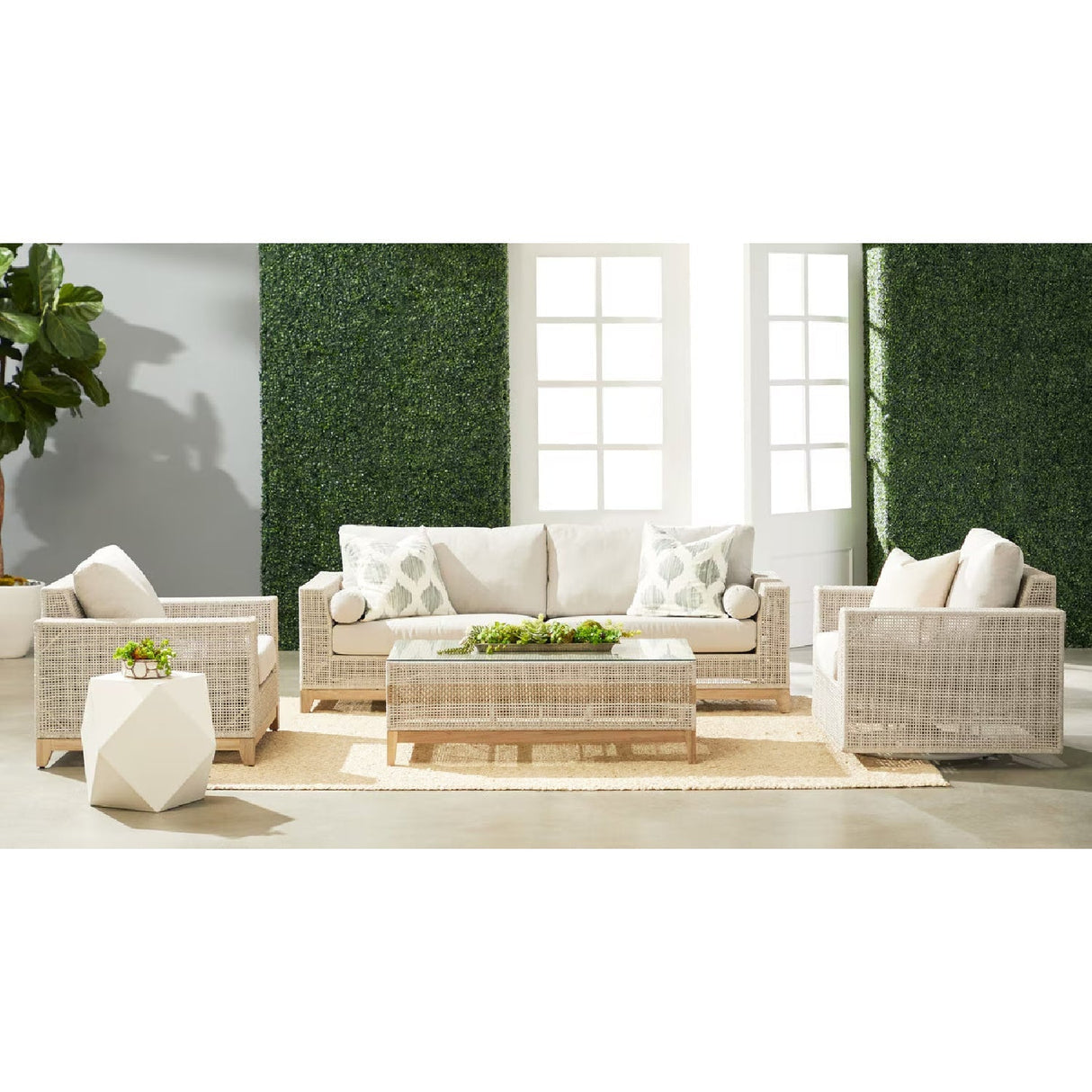 Modern European furniture - Flat Rope Outdoor Sofa Chair - www.oroa.com
