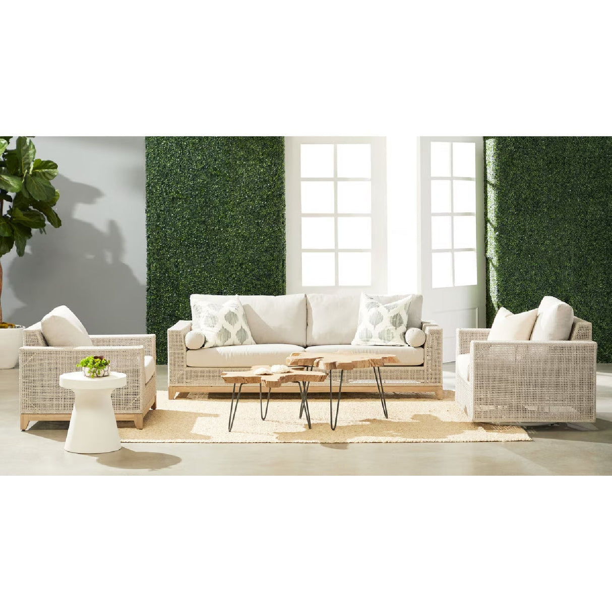 Modern European furniture - Flat Rope Outdoor Sofa Chair - www.oroa.com