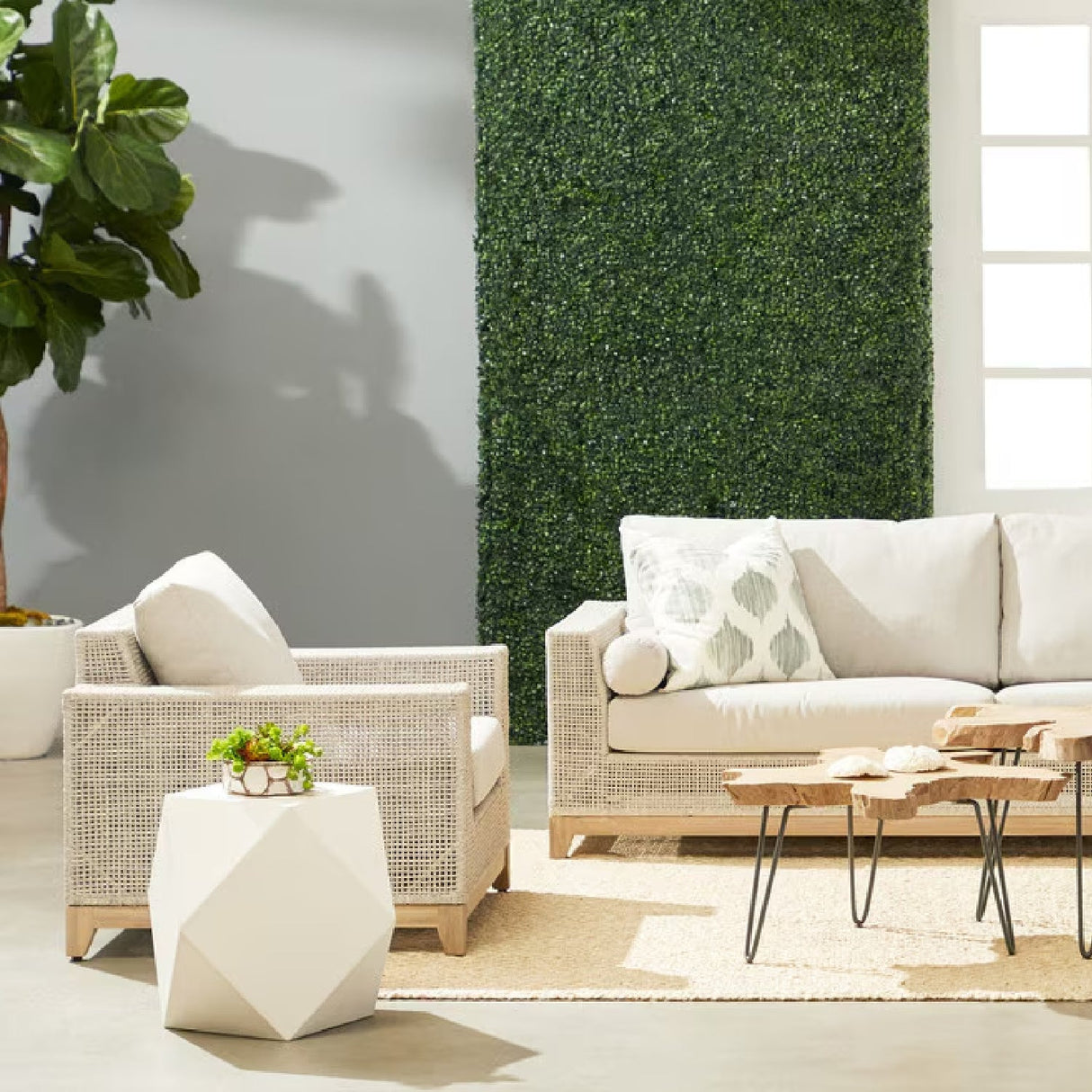 Modern European furniture - Flat Rope Outdoor Sofa Chair - www.oroa.com