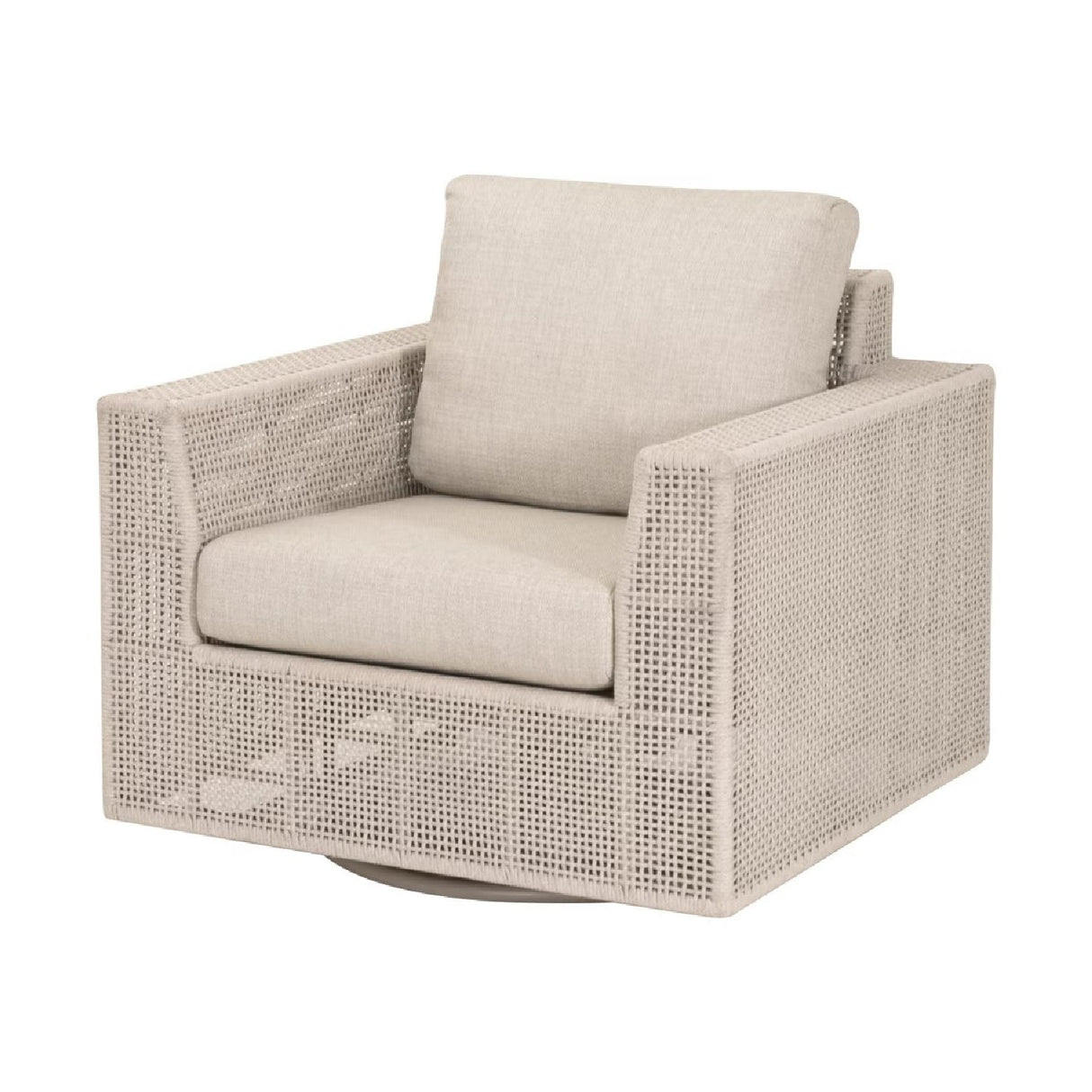 Flat Rope Outdoor Swivel Chair | Living Essentials Tropez – side view