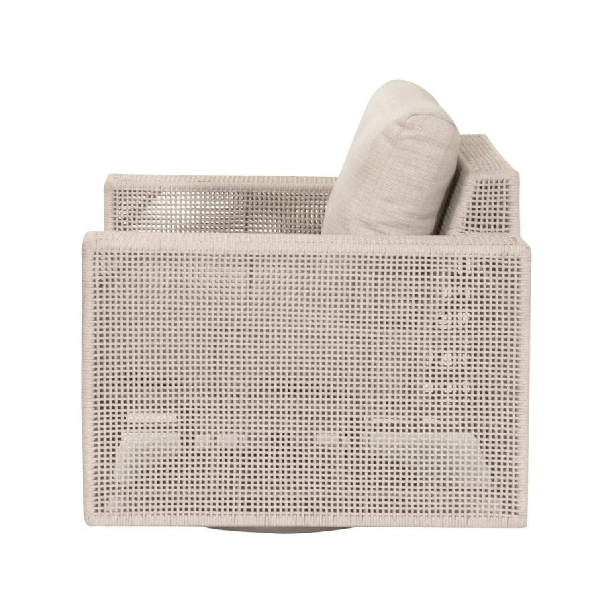 Flat Rope Outdoor Swivel Chair | Living Essentials Tropez – rear view