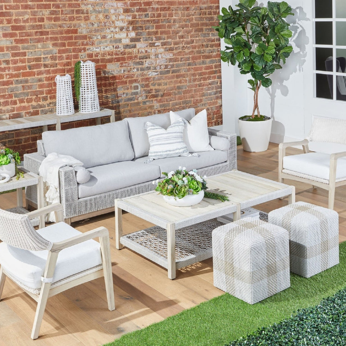 Modern European furniture - Flat Rope Outdoor Sofa - www.oroa.com